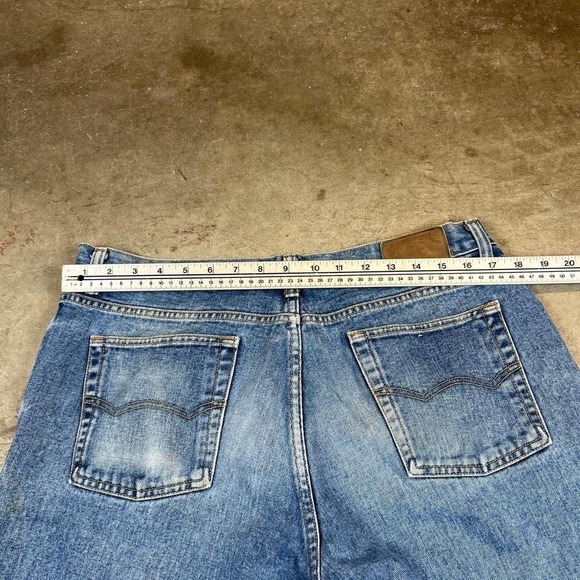 Vintage 90s American eagle straight leg blue denim jeans Size 36x34 - Picture 6 of 7